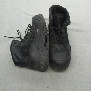 Condor Mens 11 Work Boots Black Leather Rugged Steel Toe Safety Tactical Combat